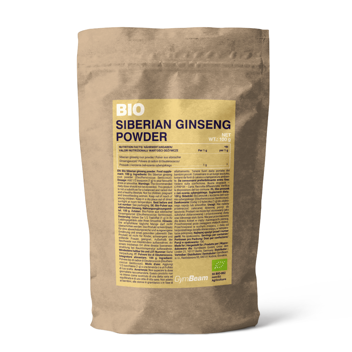 BIO Sibirischer Ginseng Pulver - GymBeam