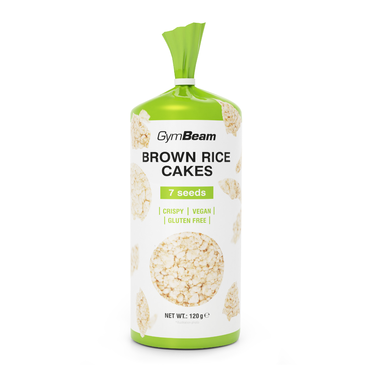 GymBeam Braune Reiswaffeln 120 g 7 Samen