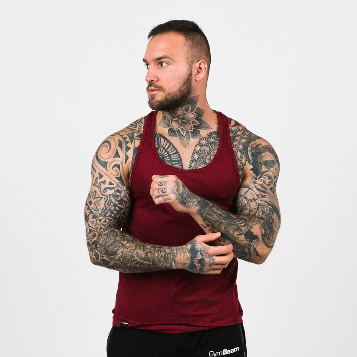 Stringer Tank Top für Männer in Burgundy - GymBeam