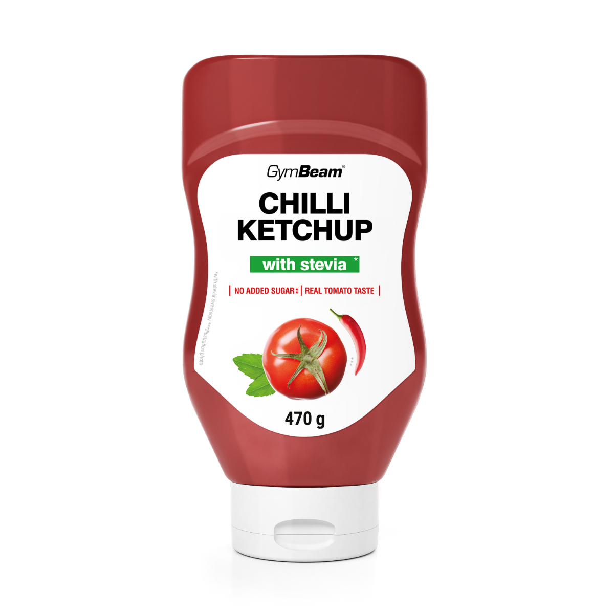 GymBeam Ketchup mit Stevia 470 g Chilli