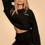 Bliss Cropped Sweatshirt für Frauen in Black - BeastPink S