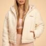 Bliss Hoodie Jacke für Frauen in Ivory - BeastPink L