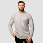 Basic Langarm T-Shirt für Männer Grey - GymBeam XXL