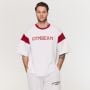 Premium Heavyweight Varsity T-Shirt White  - GymBeam XL