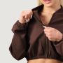 Women‘s NEO Zip-Up Sweatshirt Mocha - GymBeam S