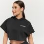 Women‘s Relay Cropped Hoodie Black - GymBeam S