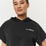 Women‘s Relay Cropped Hoodie Black - GymBeam S