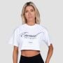 Women‘s Earned Cropped T-shirt White - GymBeam S