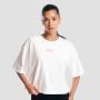 Women‘s Girls Club Boxy T-shirt White - GymBeam L