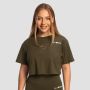 Women‘s Limitless Cropped T-Shirt Espresso - GymBeam M