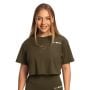 Women‘s Limitless Cropped T-Shirt Espresso - GymBeam M