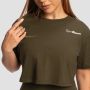 Women‘s Limitless Cropped T-Shirt Espresso - GymBeam M