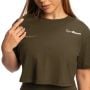 Women‘s Limitless Cropped T-Shirt Espresso - GymBeam M