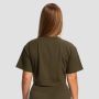 Women‘s Limitless Cropped T-Shirt Espresso - GymBeam M