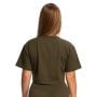 Women‘s Limitless Cropped T-Shirt Espresso - GymBeam M