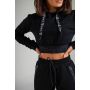 Essential Cropped Hoodie für Frauen in Black - STRIX S