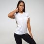 Women‘s TRN T-Shirt White - GymBeam M - white + silver logo