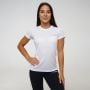 Women‘s TRN T-Shirt White - GymBeam M - white + silver logo