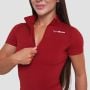 Ignite Cropped T-Shirt für Frauen in Dark Red - GymBeam L