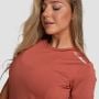 Women‘s Limitless Sports T-Shirt Cinnamon - GymBeam L