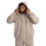 Hoodie mit Reißverschluss in Taupe - STRIX L