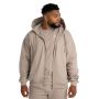 Hoodie mit Reißverschluss in Taupe - STRIX L