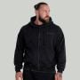Hoodie mit Reißverschluss in Washed Black - STRIX L