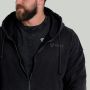 Hoodie mit Reißverschluss in Washed Black - STRIX L