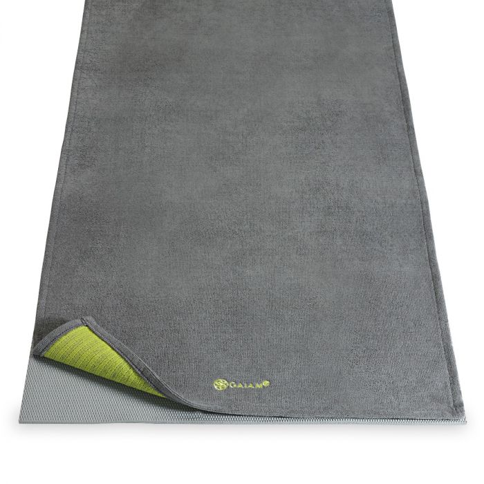 Yoga Mat Towel Grippy Grey - GAIAM