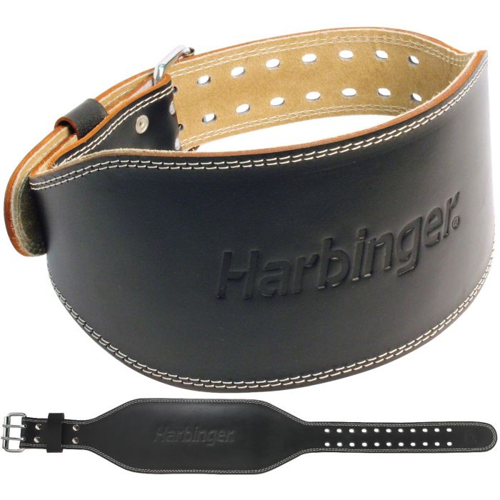 Fitnessgürtel Padded Leather Black  - Harbinger