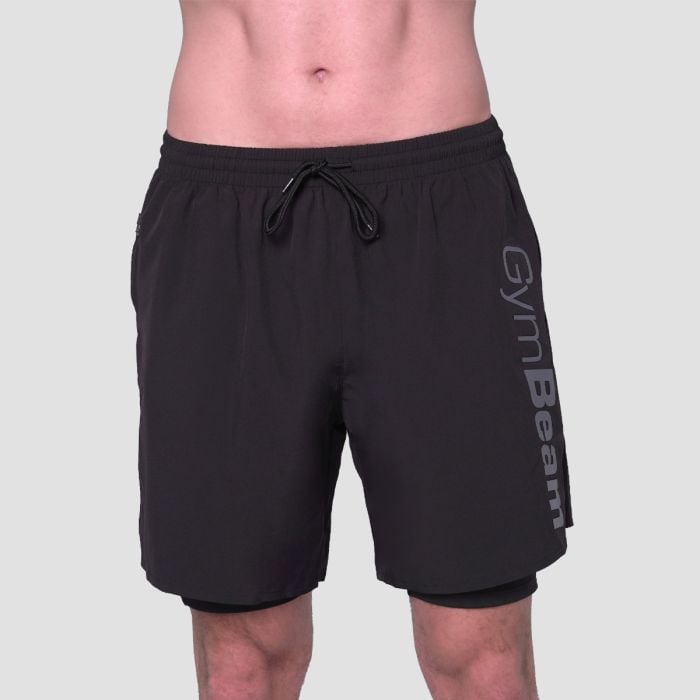 2in1 Shorts Essence Black - GymBeam L