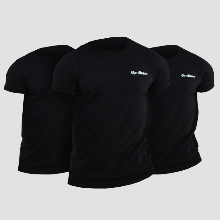 Tričko Basic Black - GymBeam XXXL - 3pack