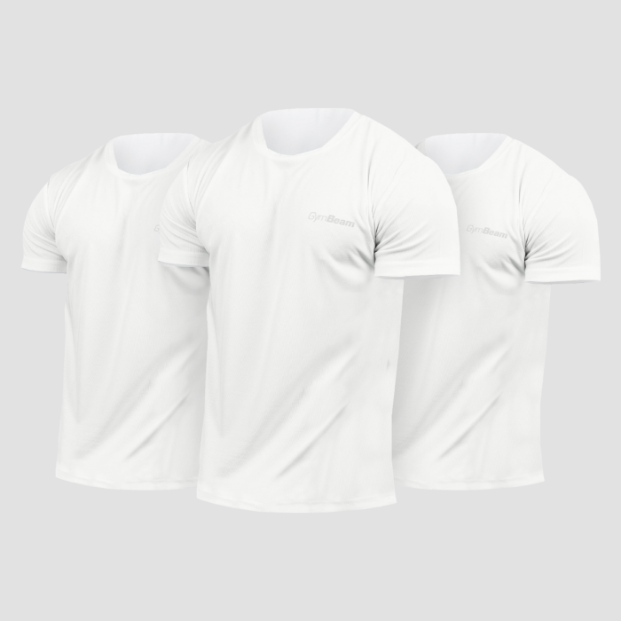 Men‘s T-shirt TRN White - GymBeam XXXL - 3pack