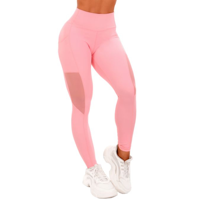 Mesh Panel Leggings für Frauen Pink - GymBeam M