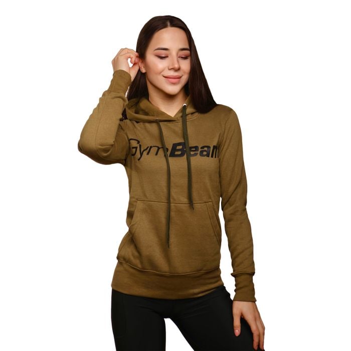 Athleten-Hoodie für Frauen in Military Green - GymBeam XXL