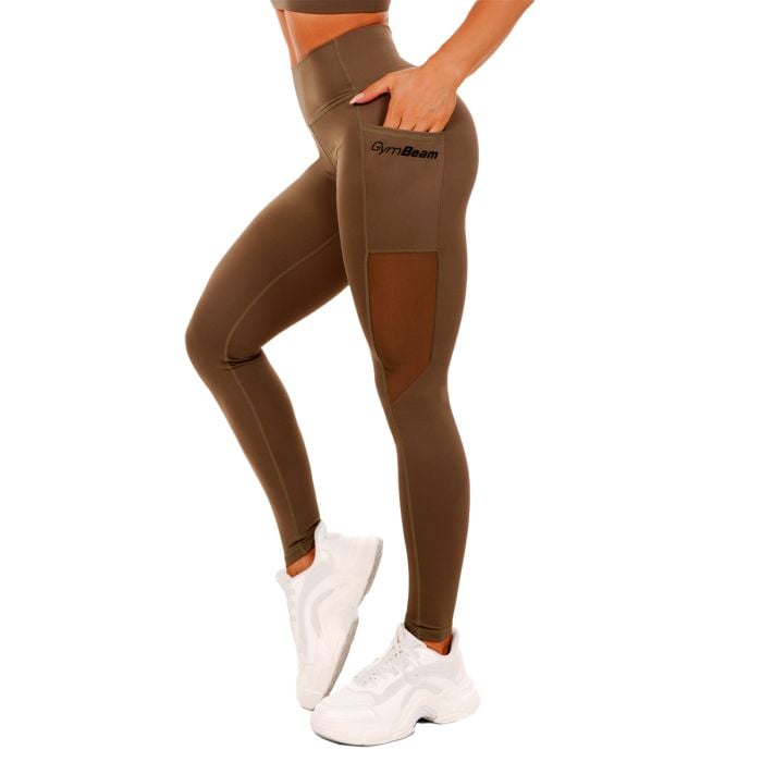 Mesh-Panel Leggings für Frauen in Olive - GymBeam M