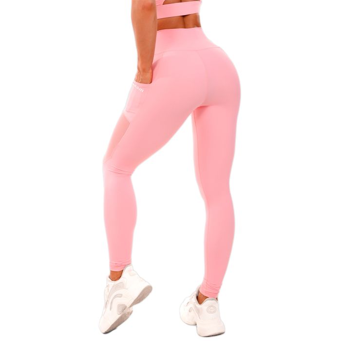Mesh Panel Leggings für Frauen Pink - GymBeam M