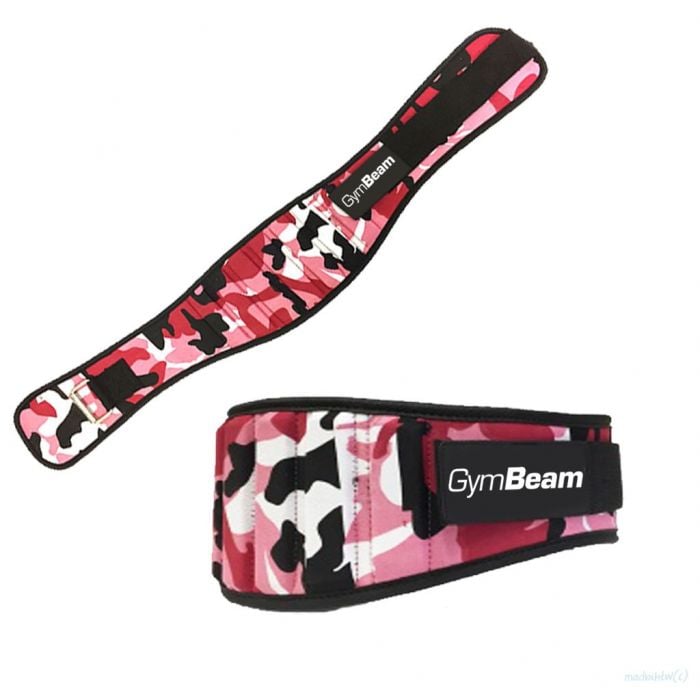 Fitnessgürtel für Damen Pink Camo - GymBeam
