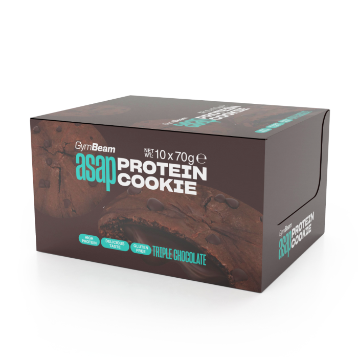 ASAP Protein Cookie - GymBeam 70 g - dreifache Schokolade