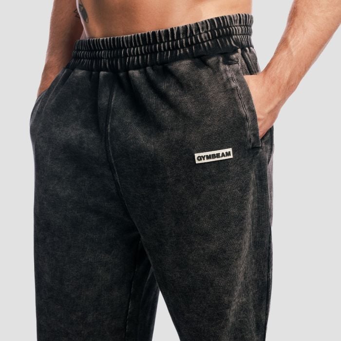 Aura Joggers Washed Black - GymBeam XL