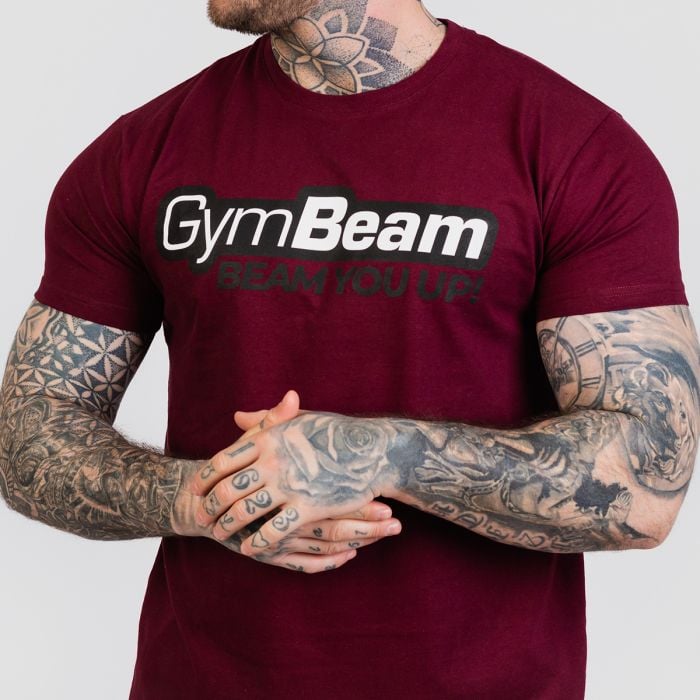 Beam T-Shirt Burgundy - GymBeam L