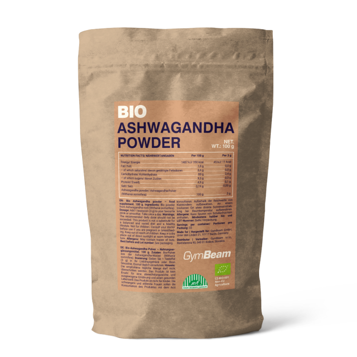BIO Ashwagandha-Pulver - GymBeam 100 g