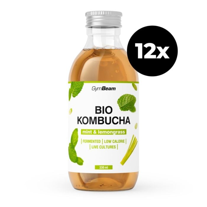 BIO Kombucha - GymBeam 330 ml - raspberry & hibiscus