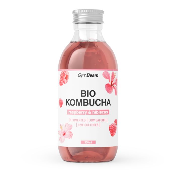 BIO Kombucha - GymBeam 330 ml - raspberry & hibiscus