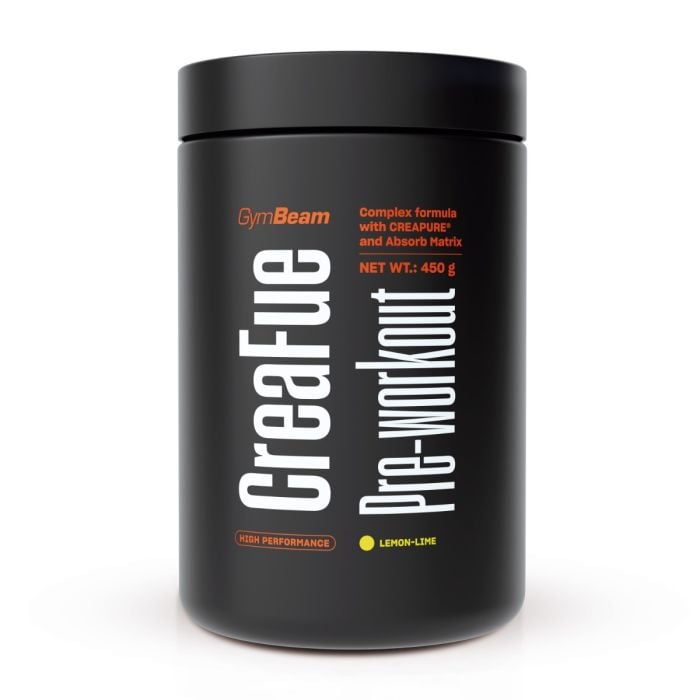 CreaFue Pre-workout - GymBeam 450 g - lemon lime