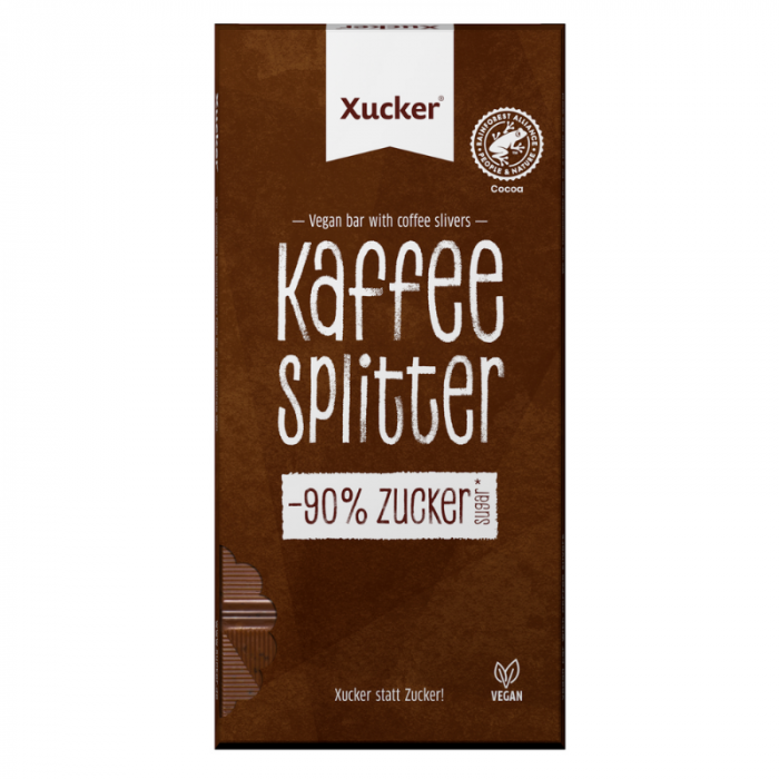 Vegane Schokolade mit Kaffeesplittern  - Xucker