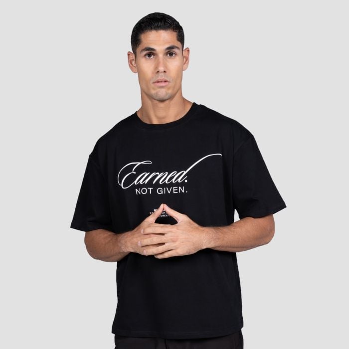 Earned T-shirt Black - GymBeam XXL