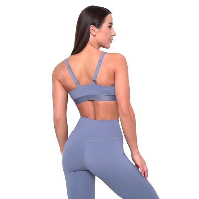 Essence String Sports Bra Denim Blue - GymBeam S
