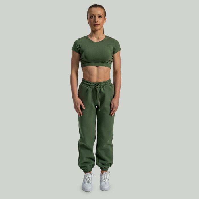 Essential Crop Top für Frauen Cedar Green - STRIX M