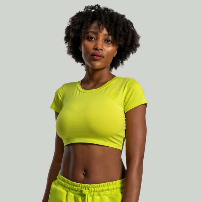 Essential Crop Top für Frauen Chartreuse - STRIX M